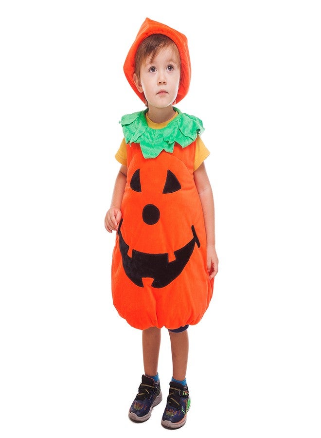 BSTAOFY Halloween Pumpkin Costume Suit Orange Patch Cutie Unisex Party Costume Set for Toddler Kids Boys Girls Children Fancy Dress Up 3-4year - Image 1